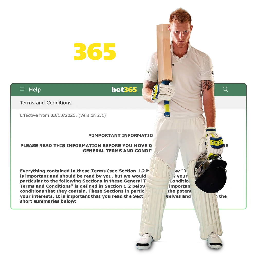 Learn about all the basic rules of the Bet365 gambling site.
