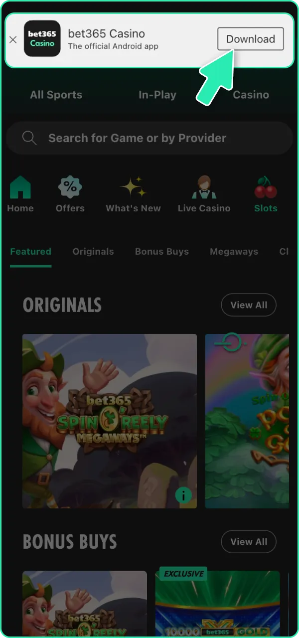 Get Bet365 APK and enjoy top games today.