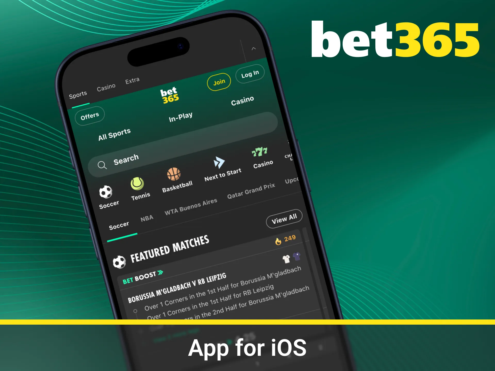 Install Bet365 app for iOS and win today.
