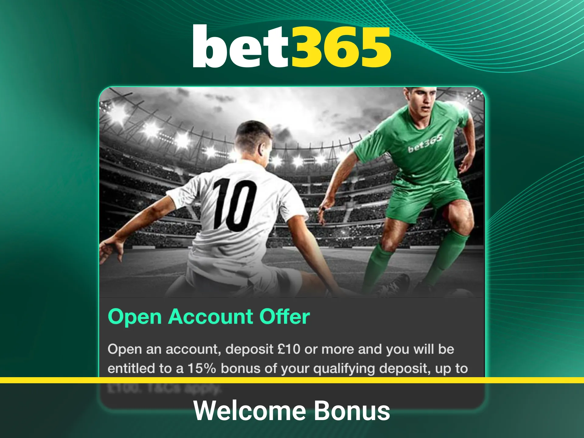 Claim welcome bonus and play on Bet365 today.